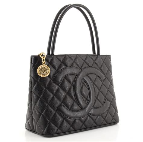 chanel beige medallion tote|Chanel medallion tote quilted caviar.